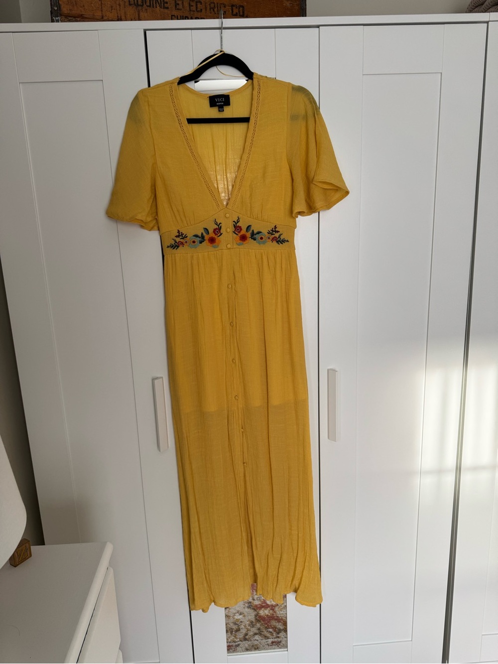 VICI Embroidered Maxi Dress